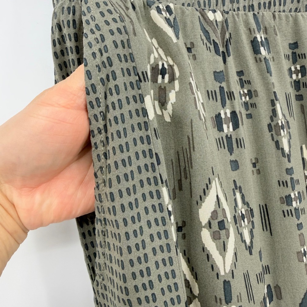 Michael Stars Jenny Printed Pants Wide Leg Rayon S Boho Lagenlook Resort Coastal - Picture 4 of 9